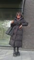 BLACK long jacket with hood "BEST CHOICE" FC85